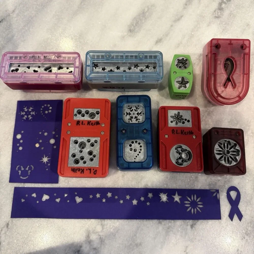 Lot Of 8 (12) Creative Memories Punches Shapes Borders Corner Scrapbooking